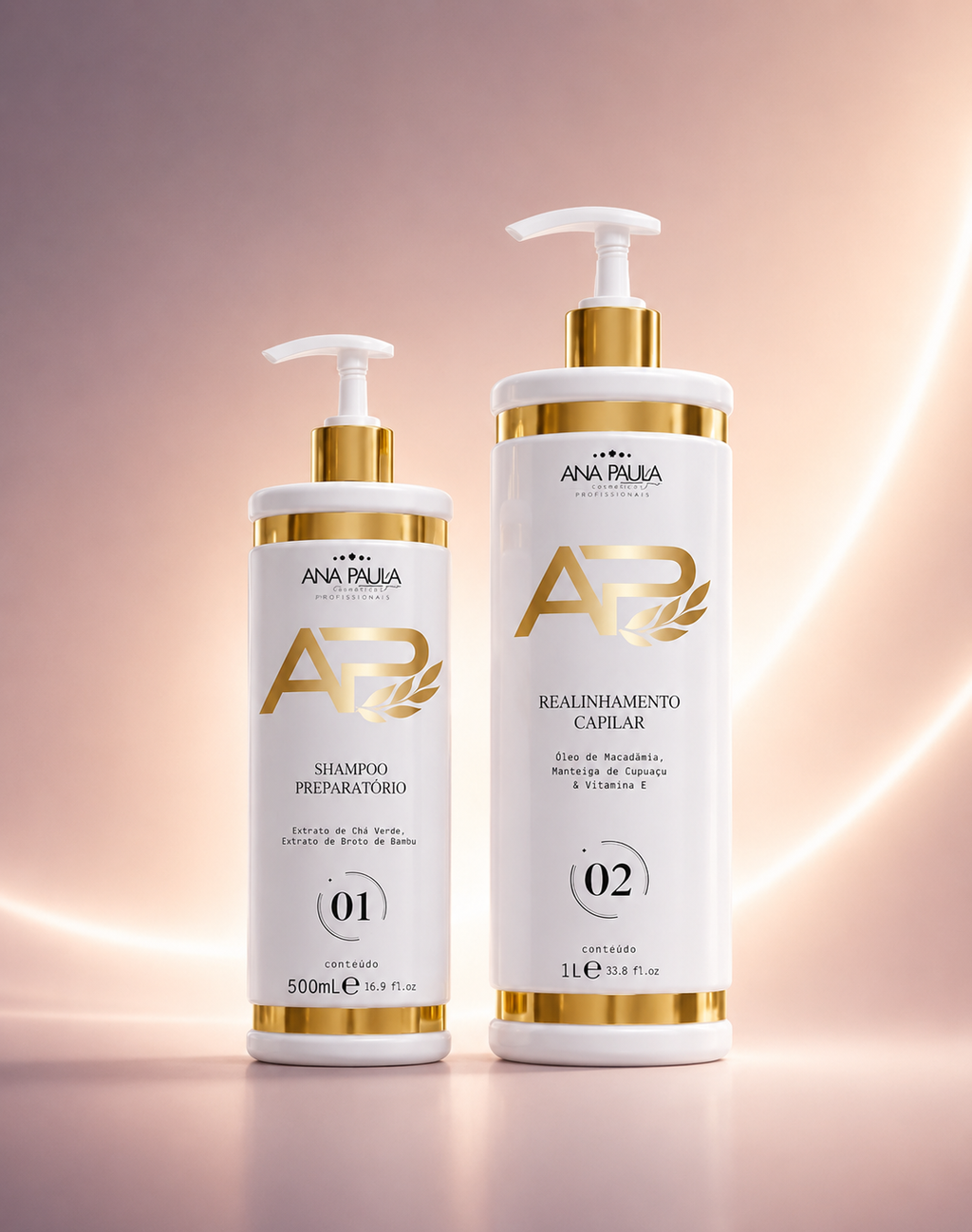 Ana Paula Liso Lambido Formaldehyde-Free Keratin System 2-Step1L+500ml